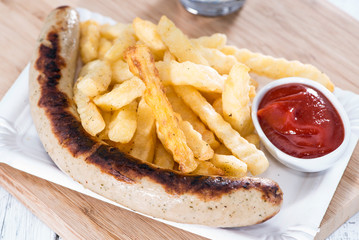 Bratwurst with French Fries