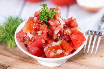 Portion of Tomatoe Salad