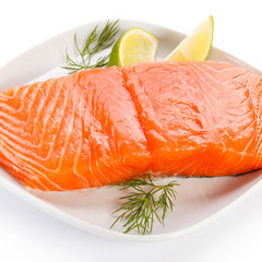 Fresh raw salmon fillet