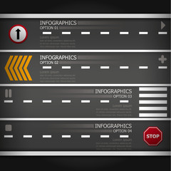 Street & Sign Infographics Design Template