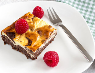 Brownie cheesecake