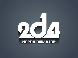 creative happy new year 2014 design.