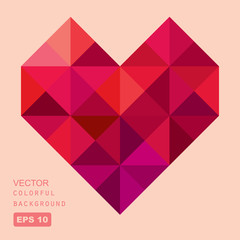 vector geometric heart - 56175688
