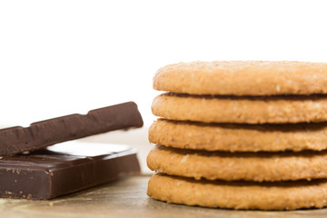 Biscuits with chocolate