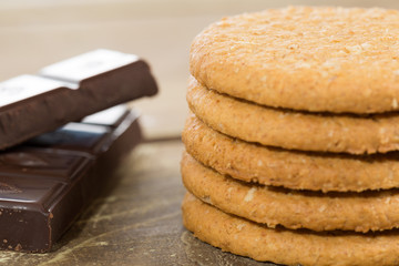 Biscuits with chocolate