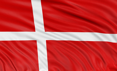 Obraz premium 3D Danish flag (clipping path included)