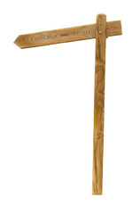 wood road sign