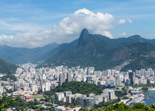 Harbor and skyline of Rio de Janeiro Brazil