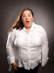 woman with surprise expression