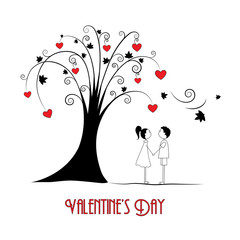 Fototapeta na wymiar Young Couple Holding Hands On Valentine's Day