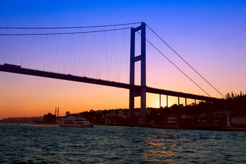 Fototapeta na wymiar Bosphorus bridge in Turkey