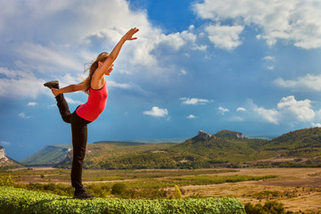 Fototapeta premium Yoga practice outdoor