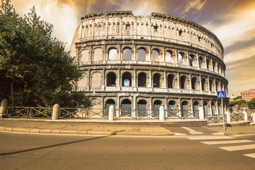 Fototapeta na wymiar Koloseum, Roman pomnik srorico