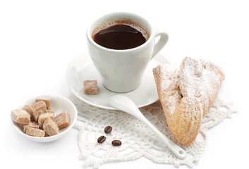 Croissant and cup of coffee