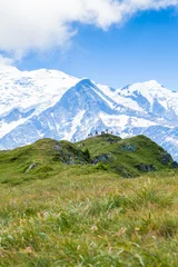 Fotobehang Mont Blanc A beautiful view of the mont blanc in the french alps