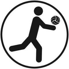 Fototapeta premium Volleyball Circle Icon