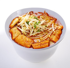 Noodle. Curry Noodle on the background
