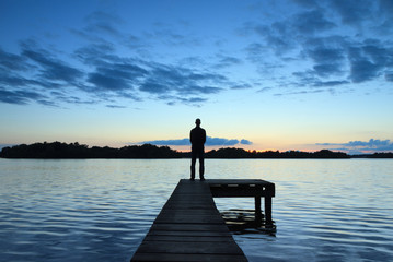 Man on a jetty