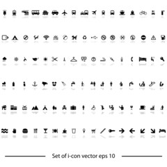 Icon vector set on white background