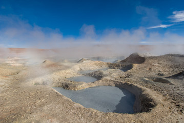 Mud geyser, Altiplano, Bolivia