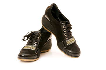 Woman shoes isolated on the white background