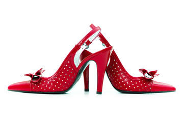 Woman shoes isolated on the white background