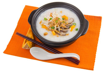 Simple and healthy porridge cooked with sweet potato. For diet a