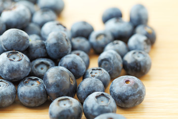 Heap of the blueberry on the table