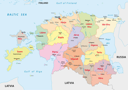 estonia administrative map