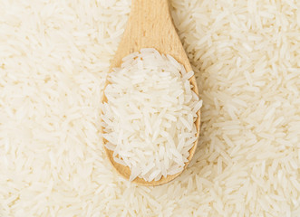 White rice with teaspoon
