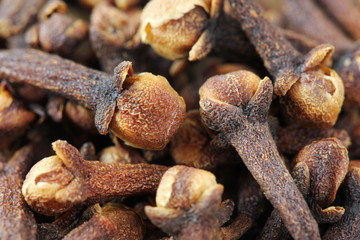 Closeup cloves background