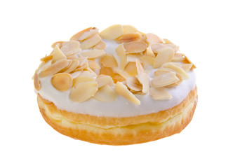 donut, almond donut on background