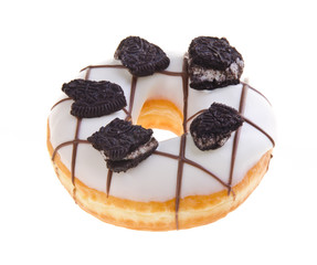 donut, sweet donut with sugar isolated on background