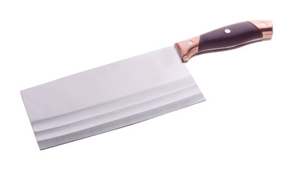 meat cleaver close up on background