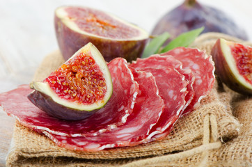 Salami and figs