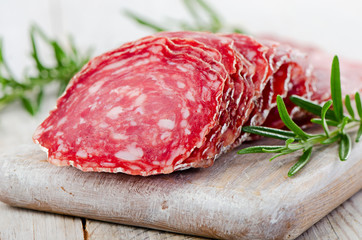 Slices of salami