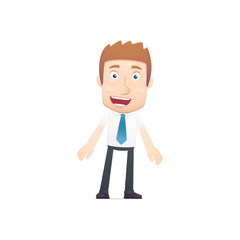 office worker in various poses for use in advertising,