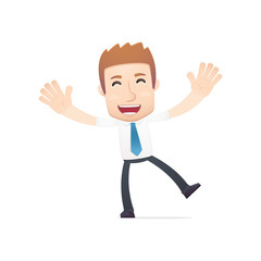 office worker in various poses for use in advertising,