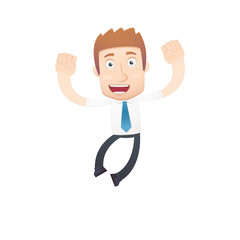 office worker in various poses for use in advertising,