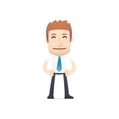 office worker in various poses for use in advertising,