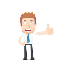 office worker in various poses for use in advertising,