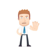 office worker in various poses for use in advertising,