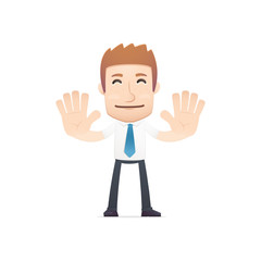 office worker in various poses for use in advertising,