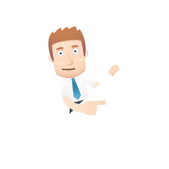 office worker in various poses for use in advertising,