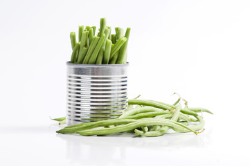 Boite d'haricots vert