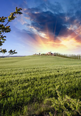 Farm house in the Tuscany region of Italy