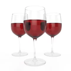 Fotobehang 3 Glasses Of Red Wine © Mathier