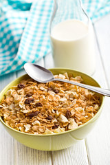 crunchy muesli in bowl