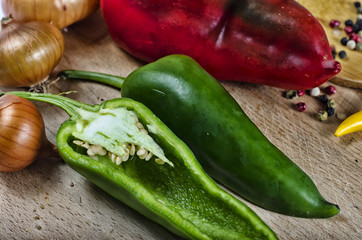 green and red pepper