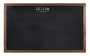 mpty, school blackboard (chalkboard) isolated on white